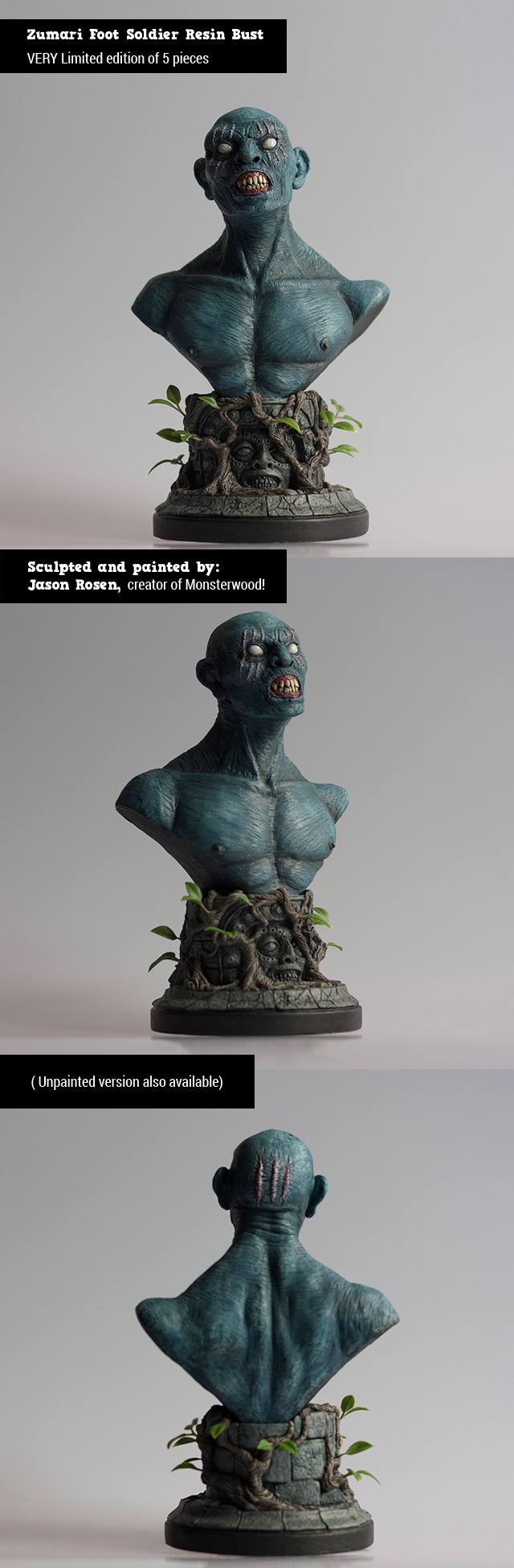 resin bust sculpture